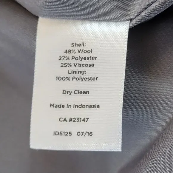 Talbots Wool Blend Herringbone Grey Pencil Skirt Women's SZ 14 - Picture 8 of 9